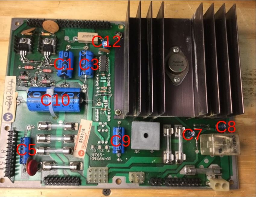 System 7-11A Cap Map for Power Supply Rebuild