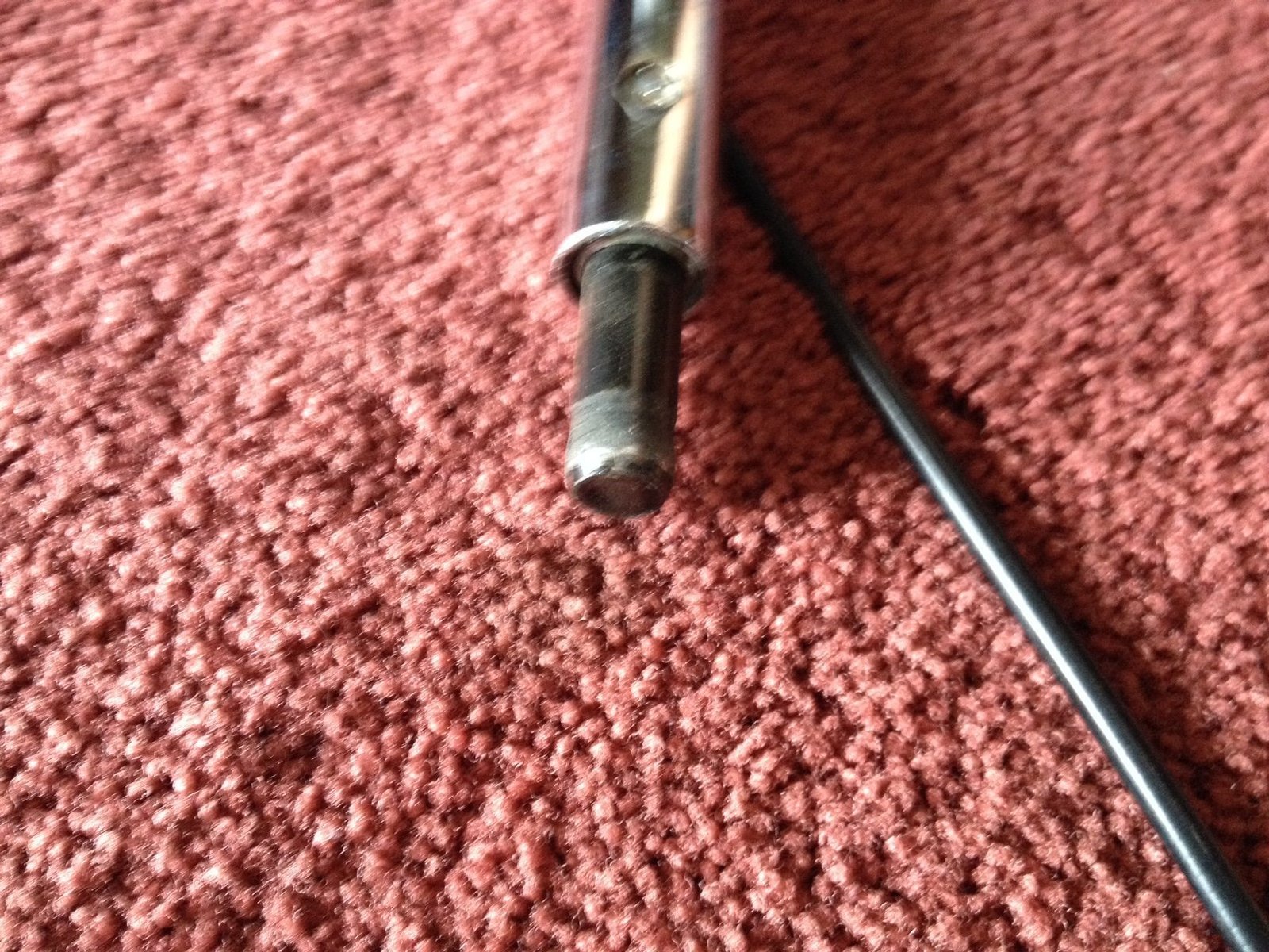 Trailer pin and pipe connection in place