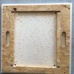 4 holes drilled out of template