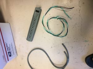 Disassembled power strip