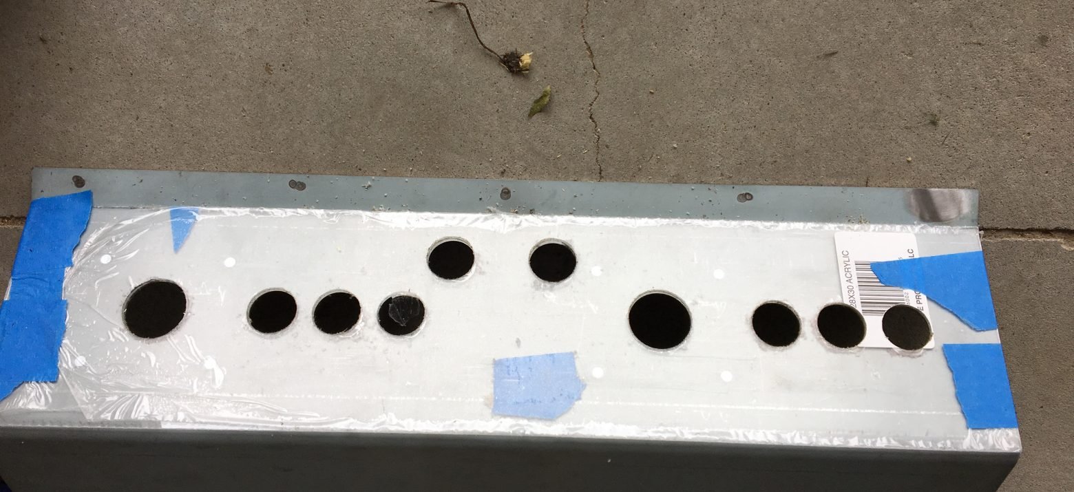 Holes drilled out