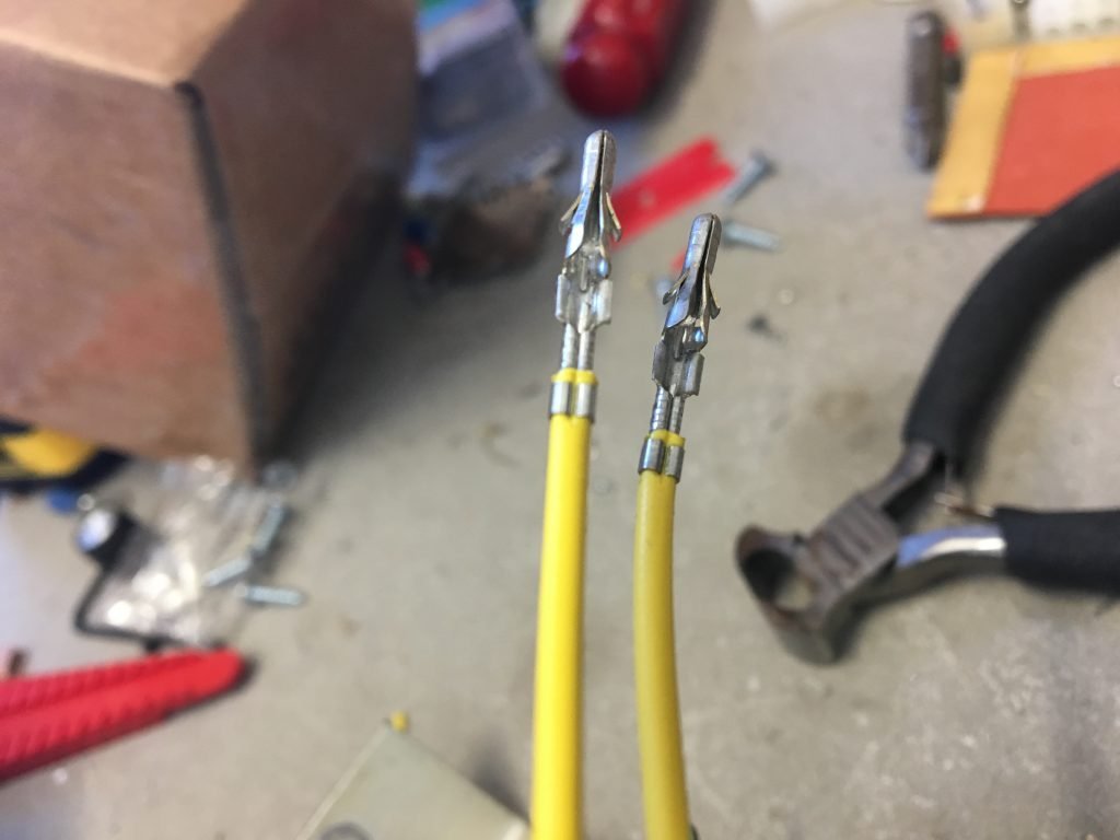 New motor pins crimped