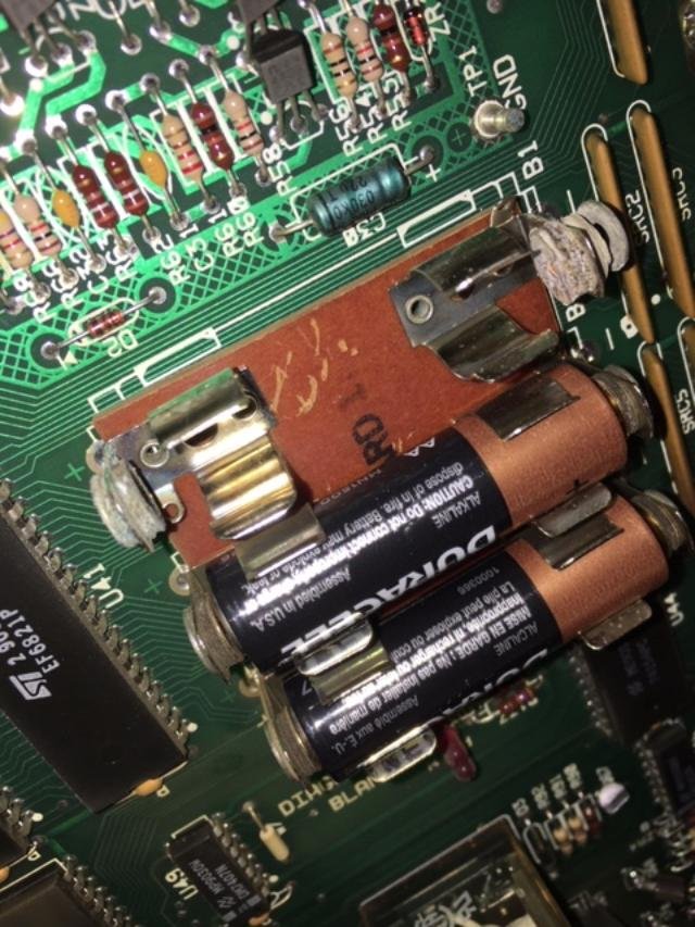 Battery holder with corrosion