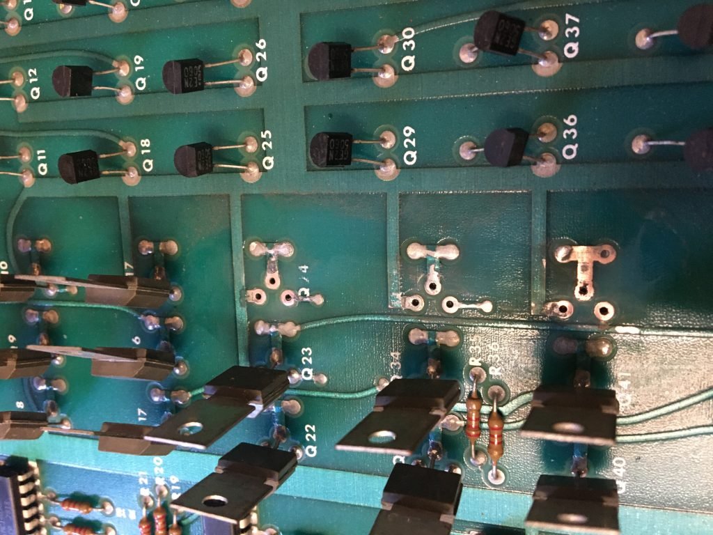 Transistors removed and corrosion cleaned up