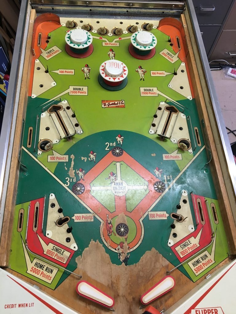 Playfield with plastics removed