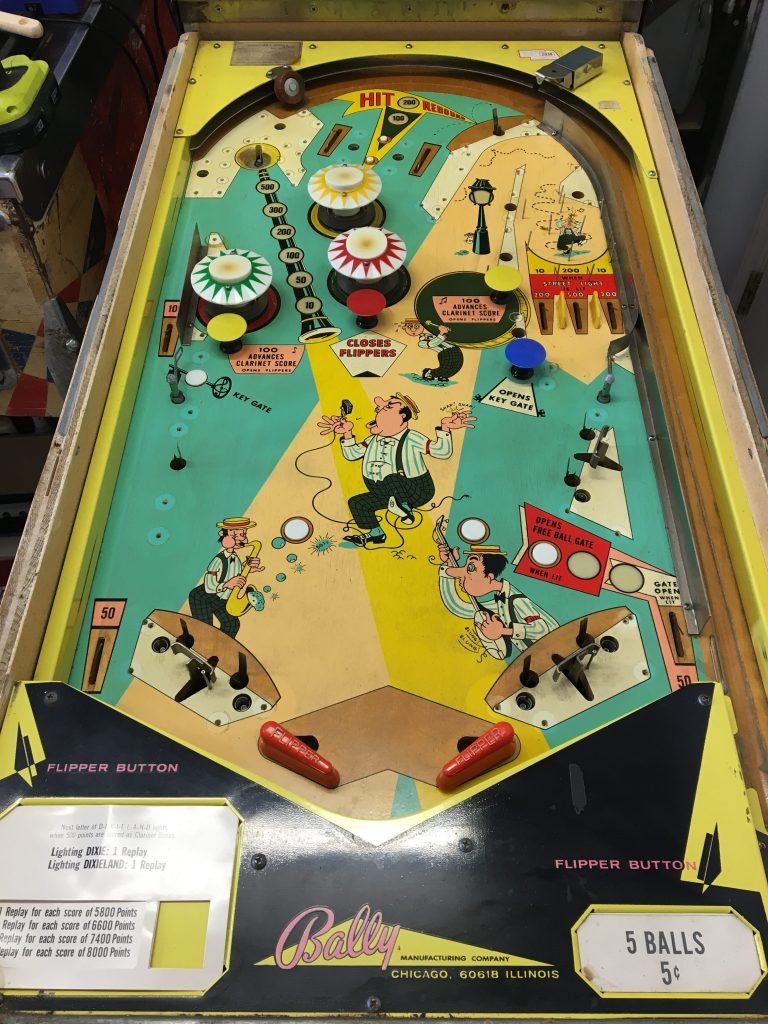 Playfield partially stripped