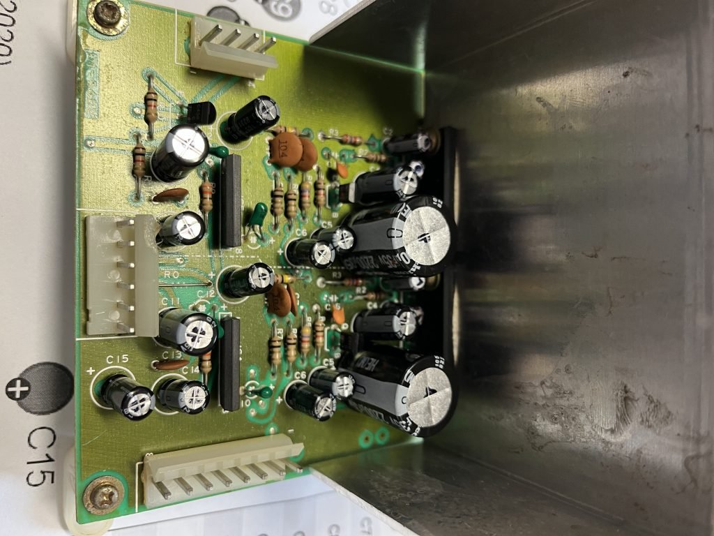 Caps removed and pcb cleaned