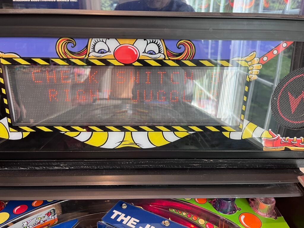 Check Switch 57: Right Juggler Error Message